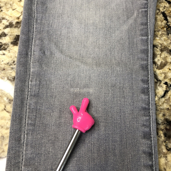 Size 25/0 Banana Republic High Rise Skinny Women Stretchy Jeans Distressed PK - Picture 11 of 16